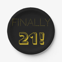 21st Birthday Party In Gold and Black