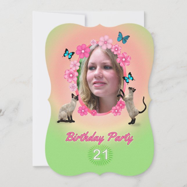21st Birthday Party Invitation (Front)