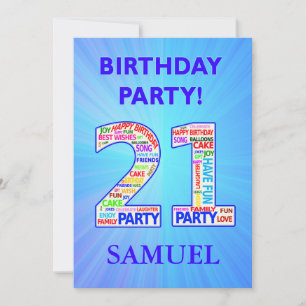 21st Birthday Party Invitation Add a Name