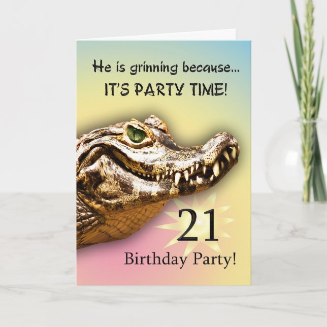 21st Birthday Party Invitation Card (Front)