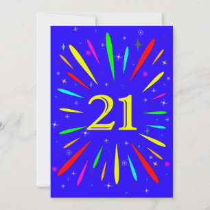 21st Birthday Party Invitation Explosion