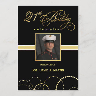 21st Birthday Party Invitation - Photo optional