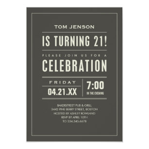 21St Birthday Invitations Male 9