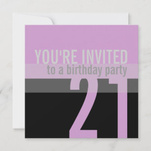 21st Birthday Party Invitations {Purple}