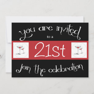 21st Birthday Party Personalised Invitation