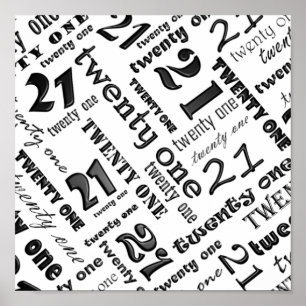 21st Birthday Party Poster