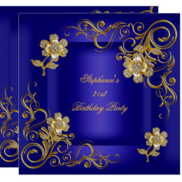 blue and gold birthday party