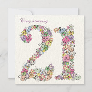 21st Birthday Party Spring Bloom Custom Invitation