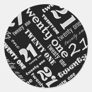 21st Birthday Party Sticker