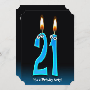 21st Birthday Party with eyeballs Invitation