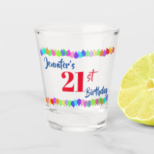 21st Birthday Personalise Shot Glass