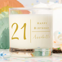 21st Birthday | Personalised Contemporary Gold