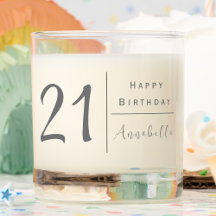 21st Birthday | Personalised Contemporary Grey