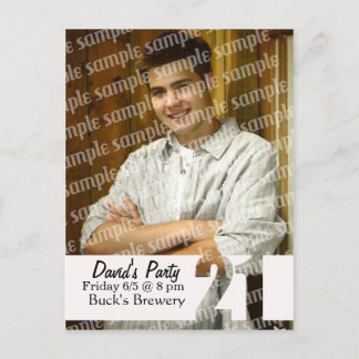 21st Birthday photo card