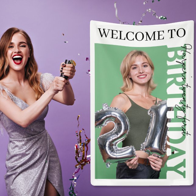 21st Birthday Photo college Party  Banner (Creator Uploaded)