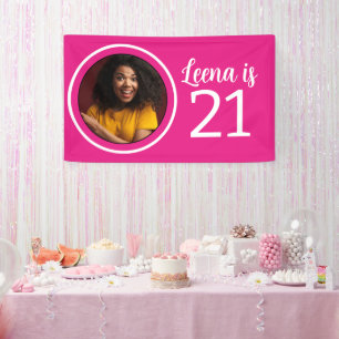 21st Birthday photo Frame Banner