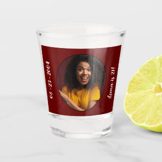 21st Birthday photo Frame  Shot Glass