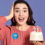 21st birthday pin badge 21 years celebration<br><div class="desc">21st birthday is always a cause of celebration. You want your loved ones to be the centre of attention,  so let everyone know they are 21 today with this pin button. You can always edit it to change the colour if you like.</div>
