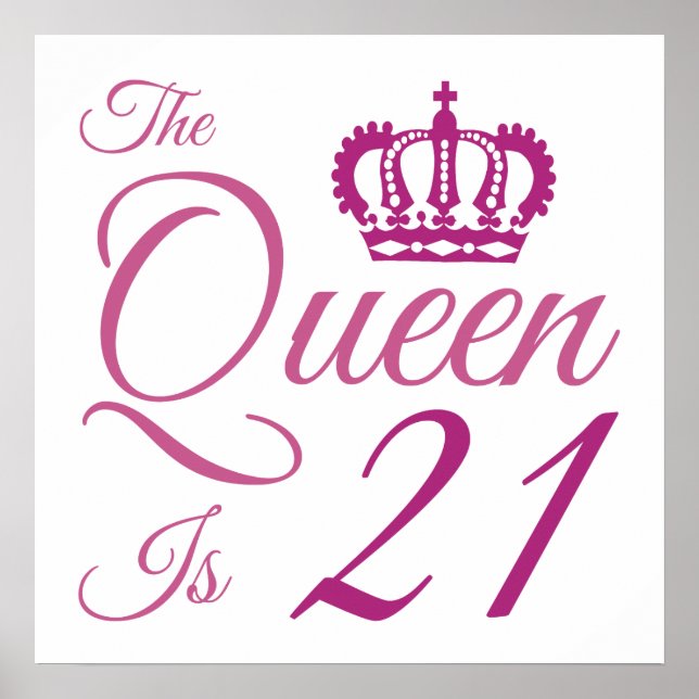 21st Birthday Queen Poster (Front)