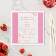 21st Birthday Rose Gold pink  | Party Invitation