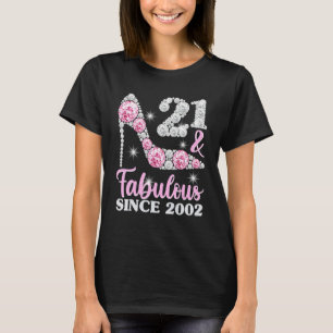 21st Birthday Shirts For Women, 21 And Fabulous Si