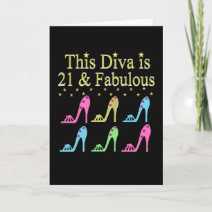21ST BIRTHDAY SHOE QUEEN DESIGN CARD