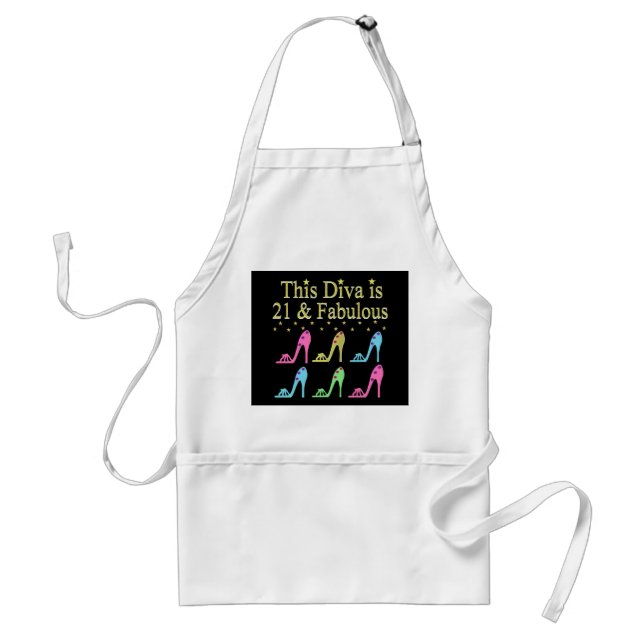 21ST BIRTHDAY SHOE QUEEN DESIGN STANDARD APRON (Front)