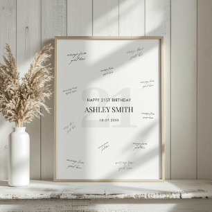 21st Birthday Signature Guest Book Poster