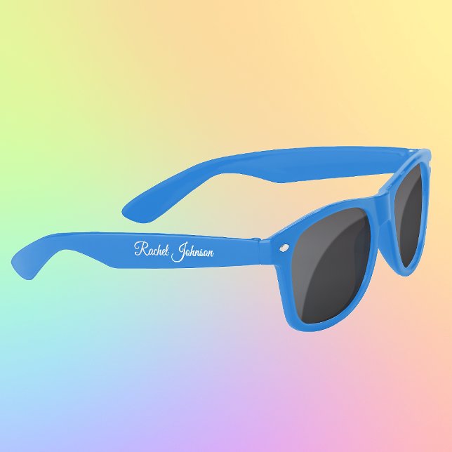21st Birthday Spanish Custom Text School Colours Sunglasses (Creator Uploaded)