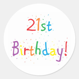 "21st Birthday" Stickers