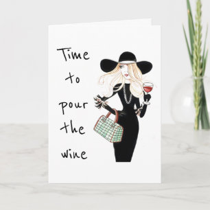 **21st BIRTHDAY** TIME TO POUR THE WINE!!! Card
