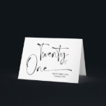 21st Birthday Twenty One Happy Birthday for Her Card<br><div class="desc">This cute Birthday Card,  is a fun way to celebrate the birthday of one of your favourite people!
This card can be customised with the birthday boy or girls name.</div>