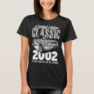21st birthday Vintage Classic Car 2002 B day 21 ye T-Shirt