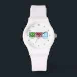 21st Birthday Watch<br><div class="desc">A peace sign,  heart,  and the number twenty-one in cute blue font. Peace Love 21 pretty watch for a 21st birthday.</div>