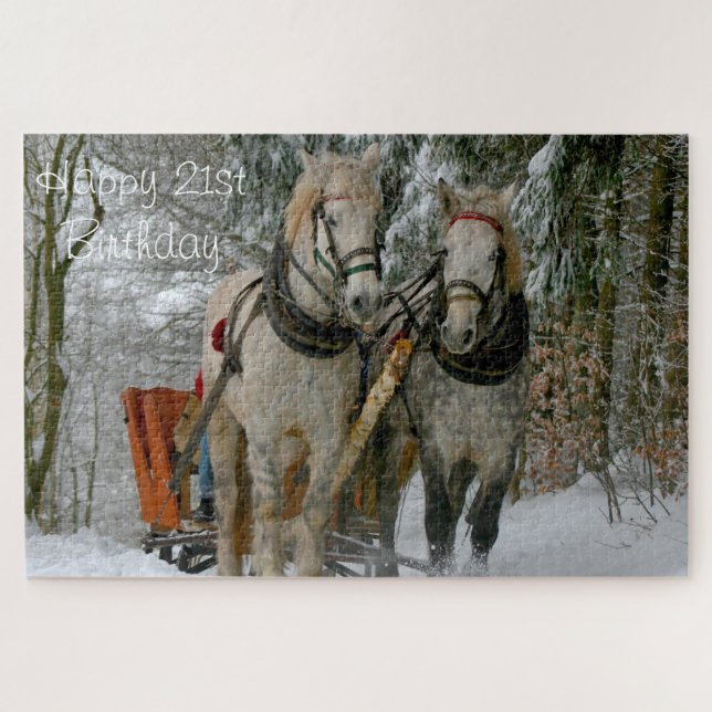21st Birthday Wishes. Jigsaw Puzzle (Horizontal)