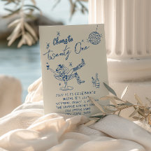 21st Blue Hand Drawn Cowgirl Coastal Fun Birthday