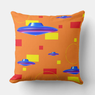 21st Century Mid-Modern UFO Patrol Ken Gauge Cushion