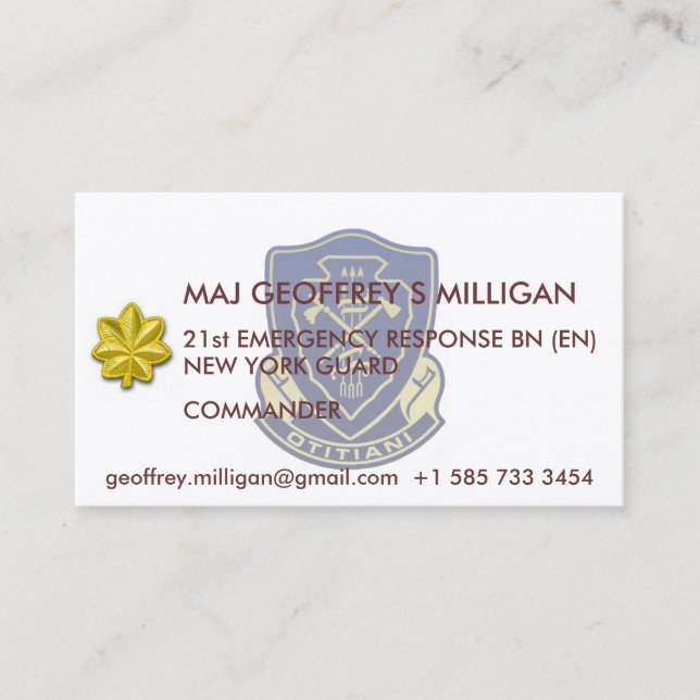 21st ERB Business Card (Front)