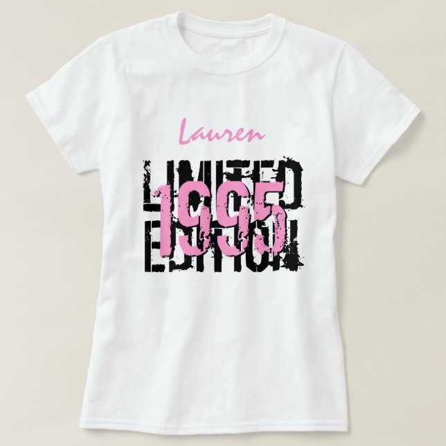 21st or Any Year Birthday 1995 Limited Edition V04 T-Shirt (Design Front)