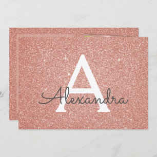 21st Sparkle Rose Gold Blush Pink Photo Invitation