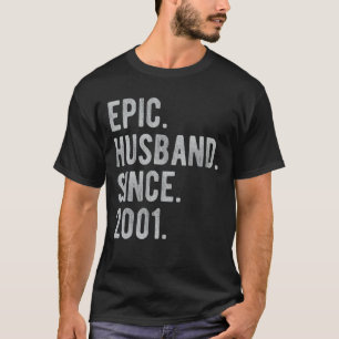 21st Wedding Aniversary For Him Epic Husband Sinc T-Shirt