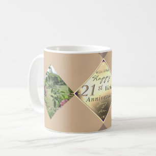 21st Wedding Anniversary 2PhotosBrass and Iolite Coffee Mug