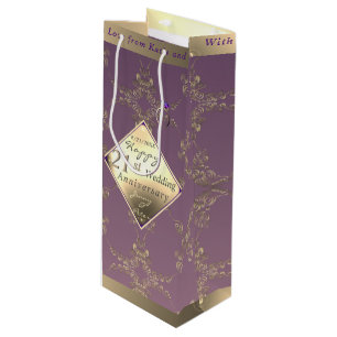 21st Wedding Anniversary Brass & Iolite Gift Bag