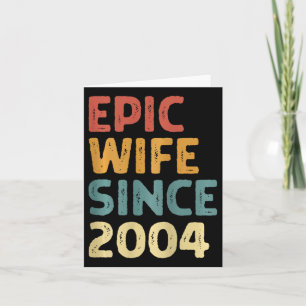 21st Wedding Anniversary For Him Epic Wife Since 2 Card