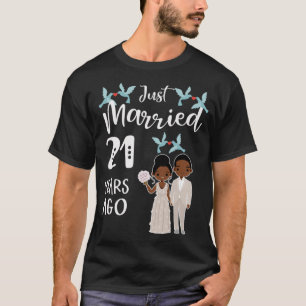 21st Wedding Anniversary Just Married 21 Years T-Shirt
