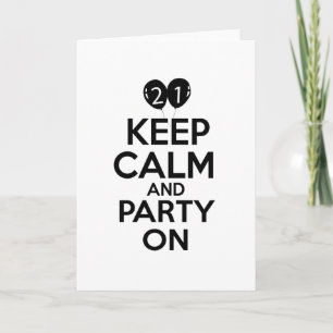 21st year birthday designs card