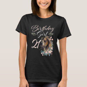 21th Birthday Girl Horse 21 Years Old Bday T-Shirt
