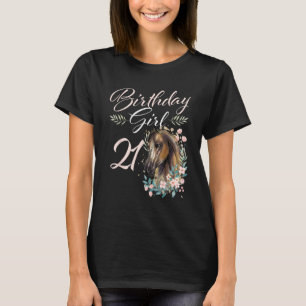 21th Birthday Girl Horse Lover 21 Years Old Bday T-Shirt