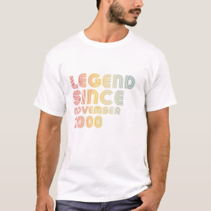 21Th Birthday Men Vintage Legend Since November 20 T-Shirt
