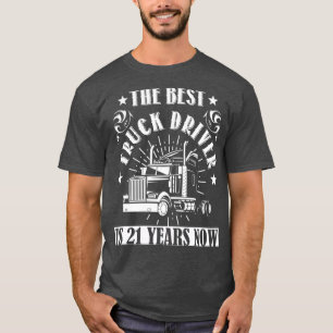 21th Birthday Present Truck Driver 21 Years Trucks T-Shirt
